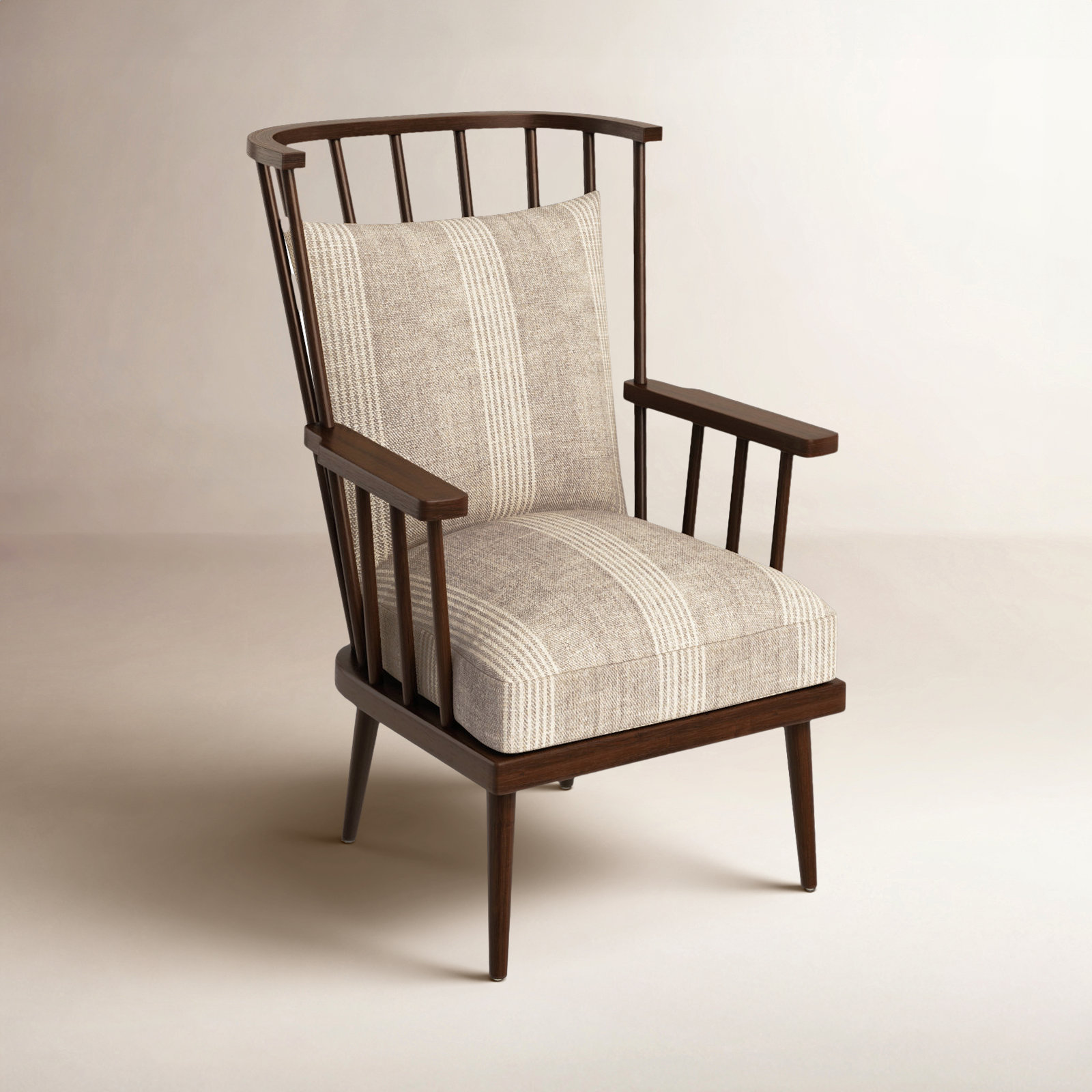 Allie Armchair, 100% Flax/Linen; Manchester Flint
