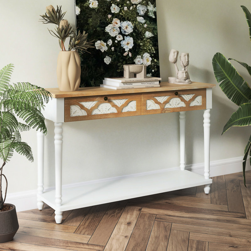 Console antique avec tiroirs