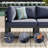 Gillet 7-Piece 6-Person Outdoor Patio All-Aluminum Sectional Conversation Set with 60,000 BTU Fire Pit Table and 4" High-Resilience Foam Cushions-36699960