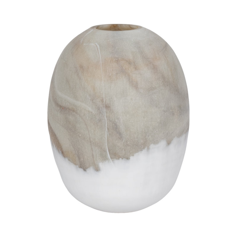 14" Imma Grey Glass Vase