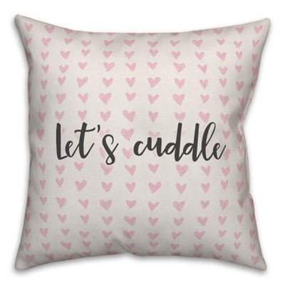  Coussin décoratif «Let's Cuddle in Hearts»