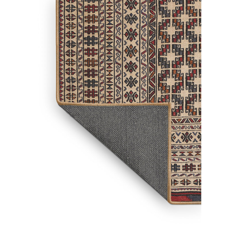 Tapis oriental ivoire / rouge, Rectangle 5 pi x 7 pi