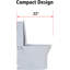 Toilette compacte une pièce Yingze 22 po, à double chasse (1,1 / 1,6 GPF), conception courte brute de 10 po pour les petites / étroites salles de bain, siège à fermeture en douceur inclus