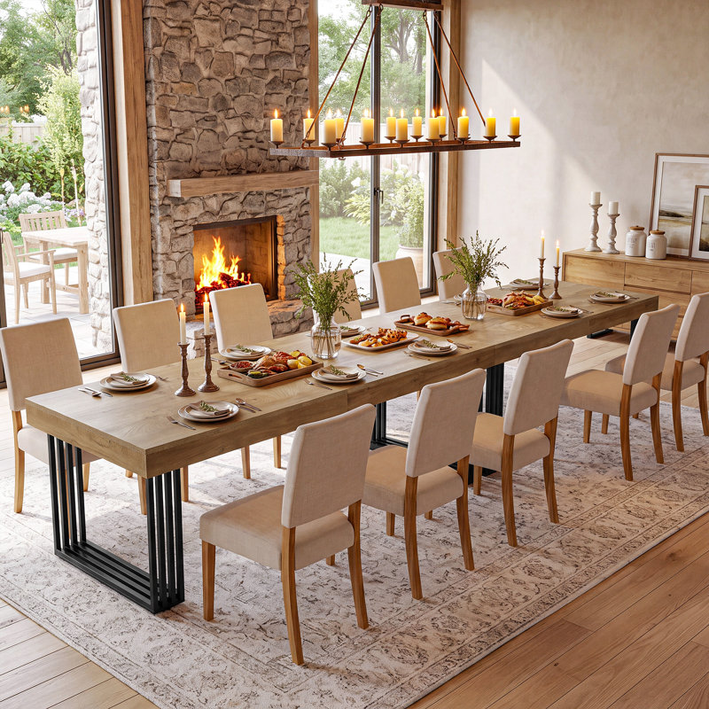 Dining Table with Steel Base