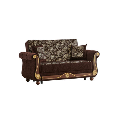 Aelyn 65"" Chenille Rolled Arm Loveseat -  Bloomsbury Market, AFB95F8F23DE4397A69E08C1F6CB3D4C