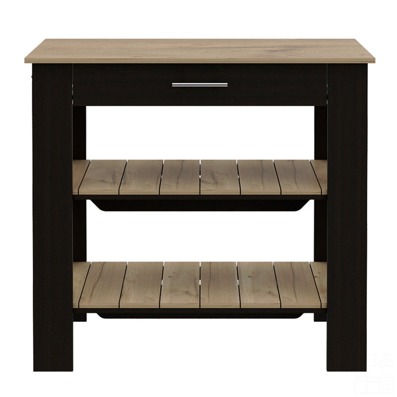 1-Drawer 2-Shelf Kitchen Island