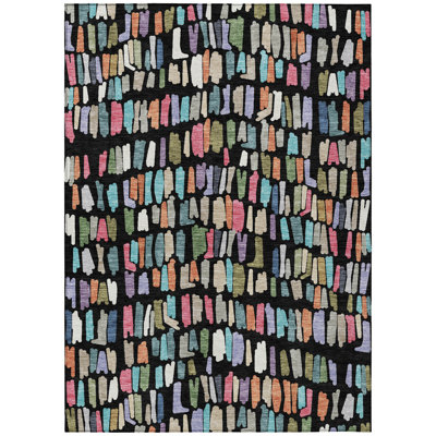 Machine Washable Indoor/Outdoor Karr ACN2377 Stripes Rug