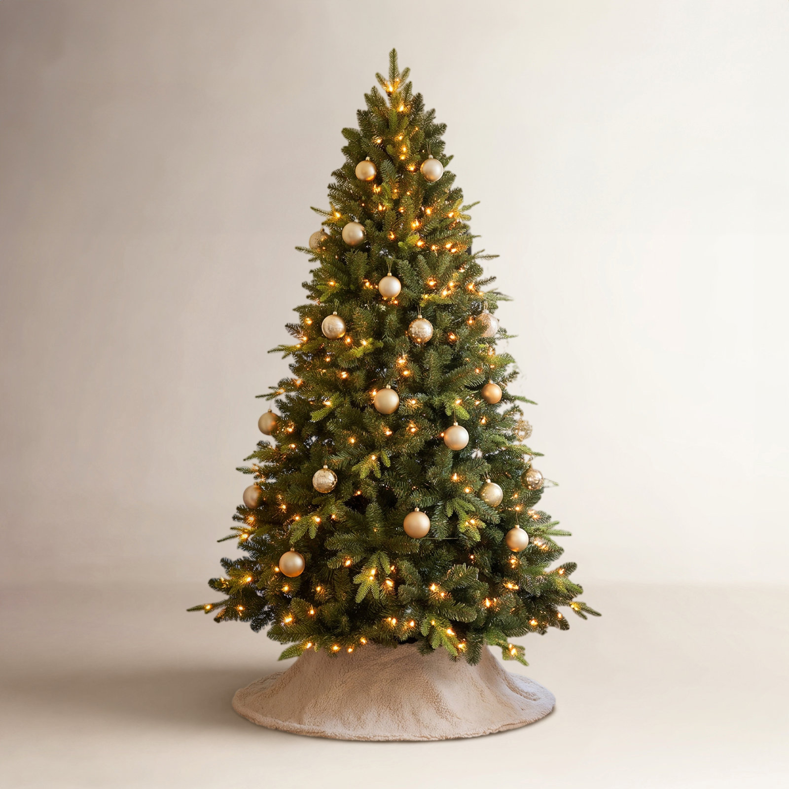 Pre-Lit Spruce Christmas Tree, 6' H