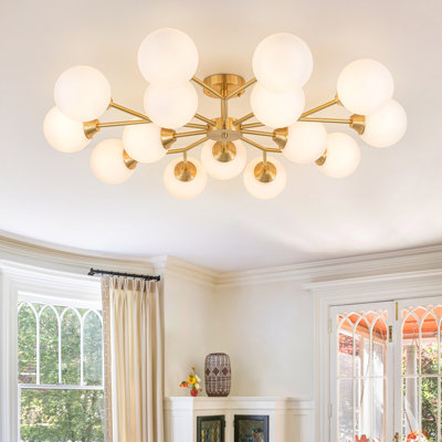 Murtie 15 - Light 38.5" Glass Semi Flush Mount 
