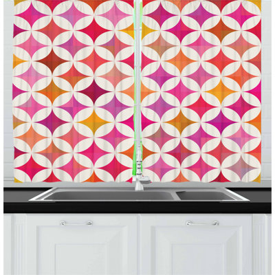 Geometric Tailored Kitchen Curtain