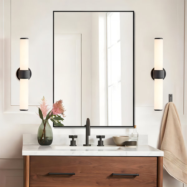 Abbington Mirrored Corner Bathroom Vanity Sink with Drawers