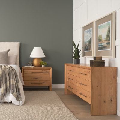Belford 3-Drawer Oak Wood Closed Nightstand