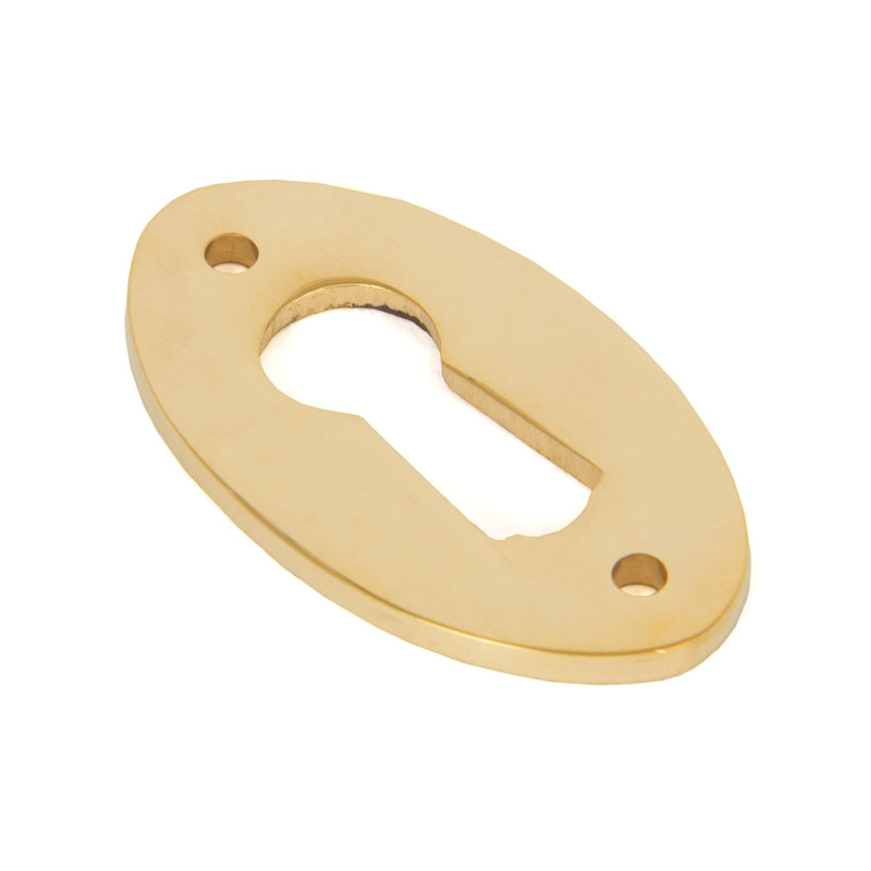 Oval Escutcheon Back Plate, Polished Brass