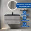 Meuble-lavabo mural mural flottant simple gris-832527704