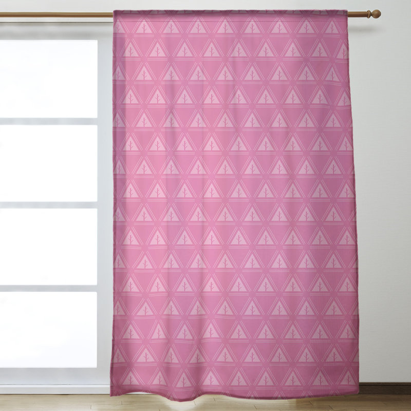 Panneau de rideau simple occultant et isolant avec passe-tringle classique à arbre à tringles minimalistes Barbra, Rose