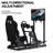 Anman Racing Simulator Cockpit Aluminum with TV Stand & Black Seat Fit Logitech G29, Not Include Steering wheel & Wheels & Pedals and Shifter Handbrake
