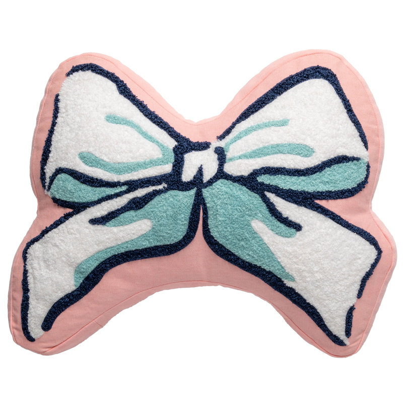 SHAPED EMBROIDERED PILLOW  BOW