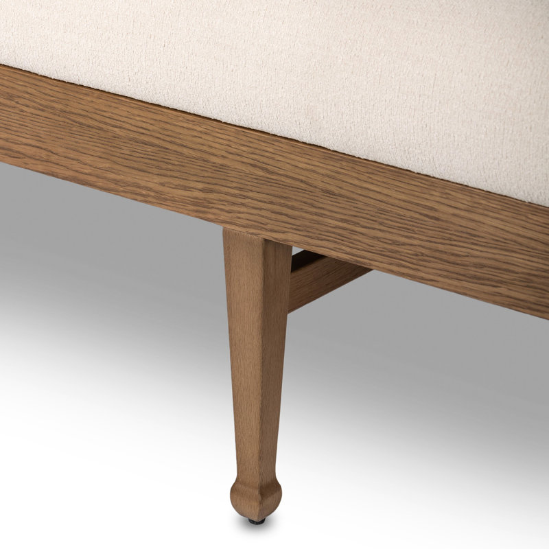Priscilla RAF Dining Bench-72"-Crypton Wayfarer Snow, 32" H x 72" W x 26.5" D