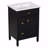 24-" Bathroom Vanity With Sink, Solid Wood And Mdf Cabinet With One Flip Drawer, Two Standard Drawers, And Adjustable Shelf, Freestanding Black Vanity