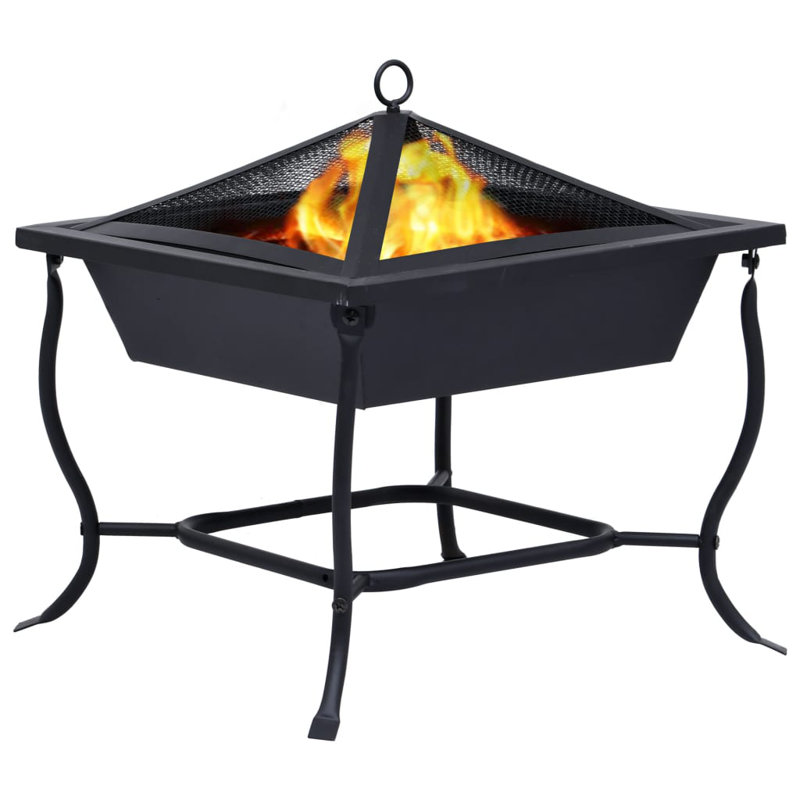 Gelantipy Fire Pit Black 42x42x45 cm Steel