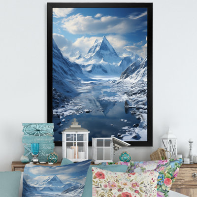 Winter Landscape Frozen Tranquility, reproduction d'art sur toile