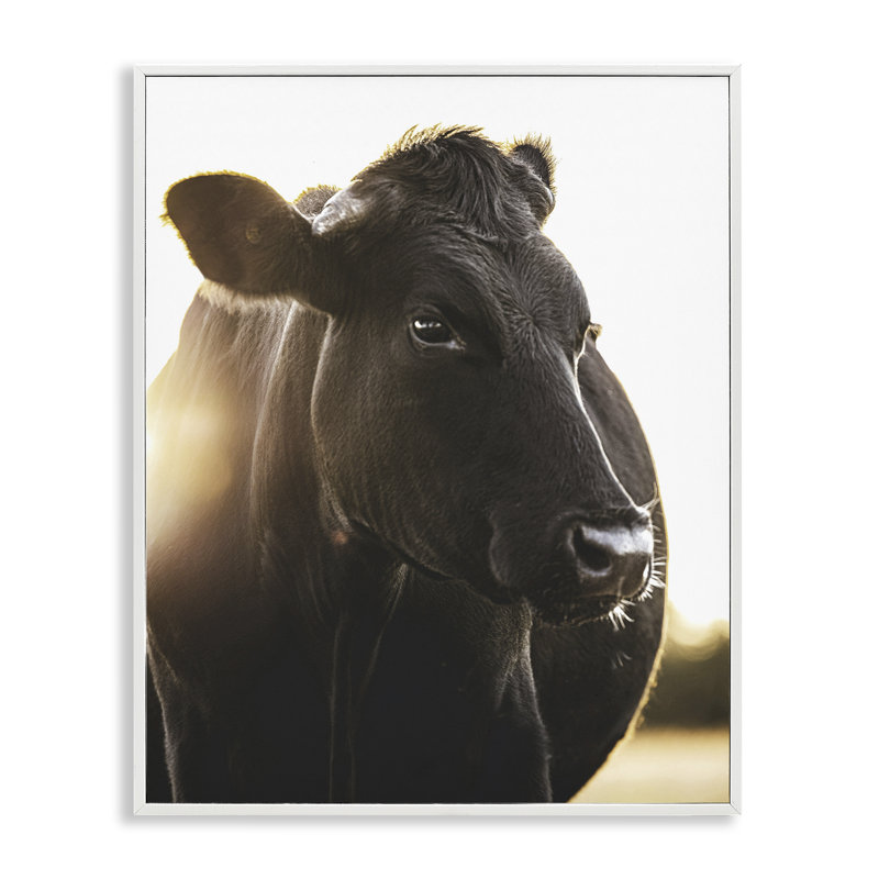 Bessie, portrait de vache, estampe numérique, conception par Leah Straatsma, H 30 po x l 24 po