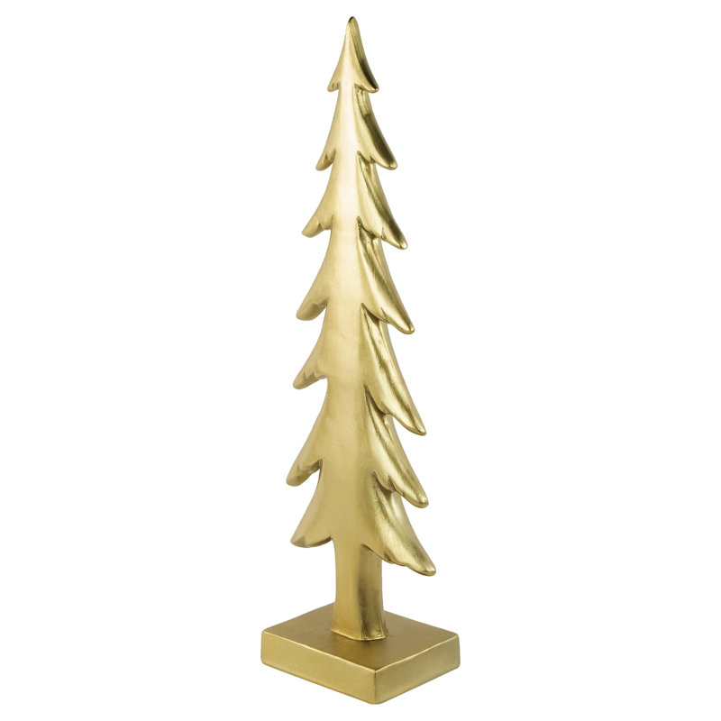 Décoration de table arbre de Noël doré 16 po