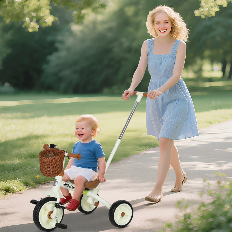 Zoomie Kids Push/Pull Ride On, White