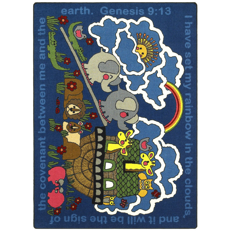 Tapis à arc-en-ciel Faith, Rectangle 7 pi 8 po x 10 pi 9 po