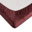 Drap de très grande taille 4 pièces bourgogne, 100% doux et confortable avec sensation de velours, comprend un drap plat, 2 taies d'oreiller ajustées, élastique pour matelas de 16 po, lavable à la machine en bourgogne facile d'entretien, brossé des deux côtés