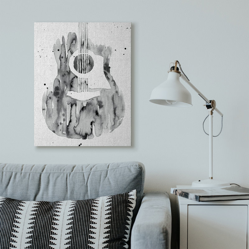 «Abstract Guitar Pattern», reproduction d'art, Toile tendue, H 40 po x l 30 po x P 1,5 po