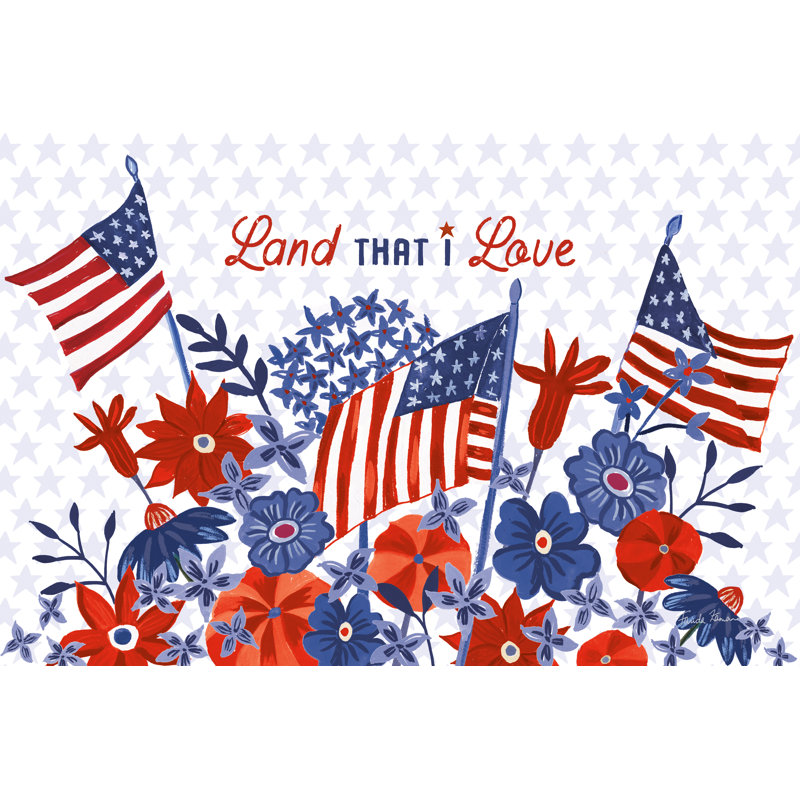 America The Beautiful I Love, H 18 po x l 12 po x P 1,25 po