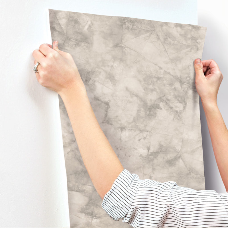 Rouleau de papier peint l 33 pi x p 20,5 po press petioles, Beige