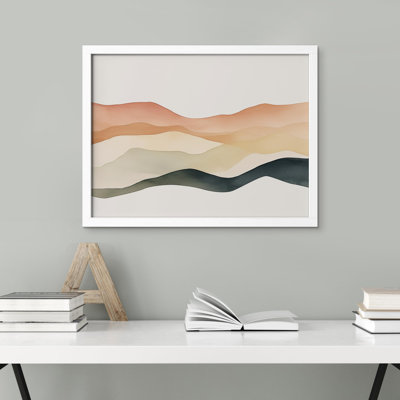 «Abstract Watercolor Landscape Layers Warm Desert» sur