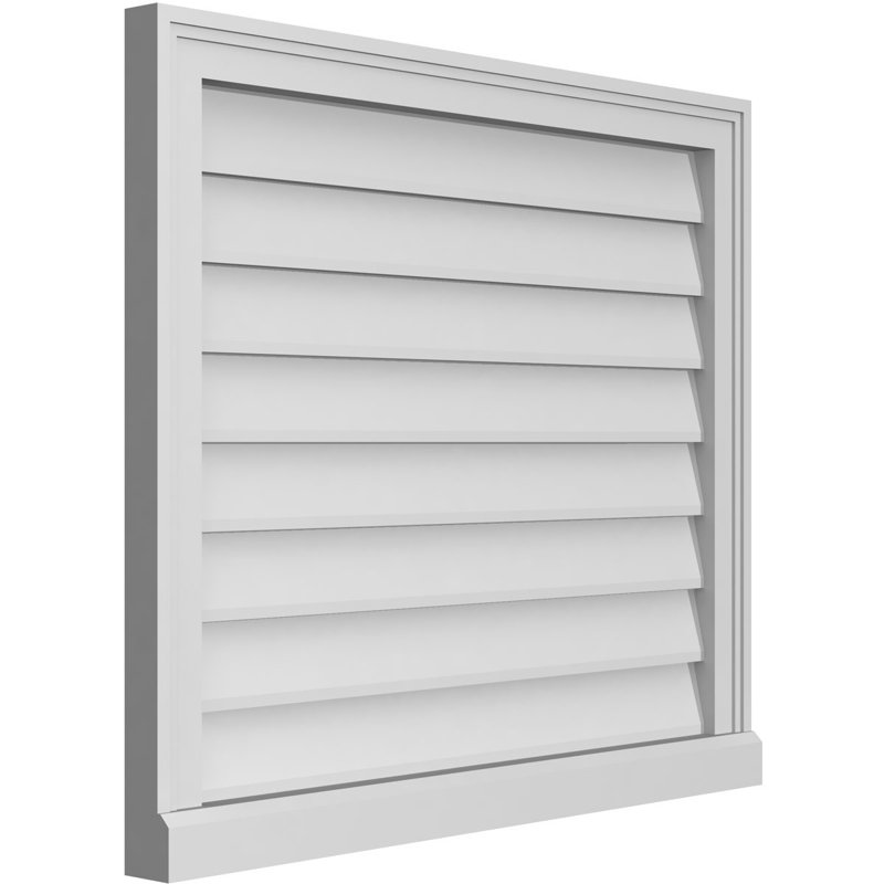 Cadre de seuil Brickmould, brun clair apprêté, H 26 po x l 30 po x P 2 po