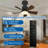 Modern Socket Fan Lights，lightbulb Fan Dimmable 3 Color，quiet Motor，for Indoor, Bedroom, Kitchen-105707110-105707109