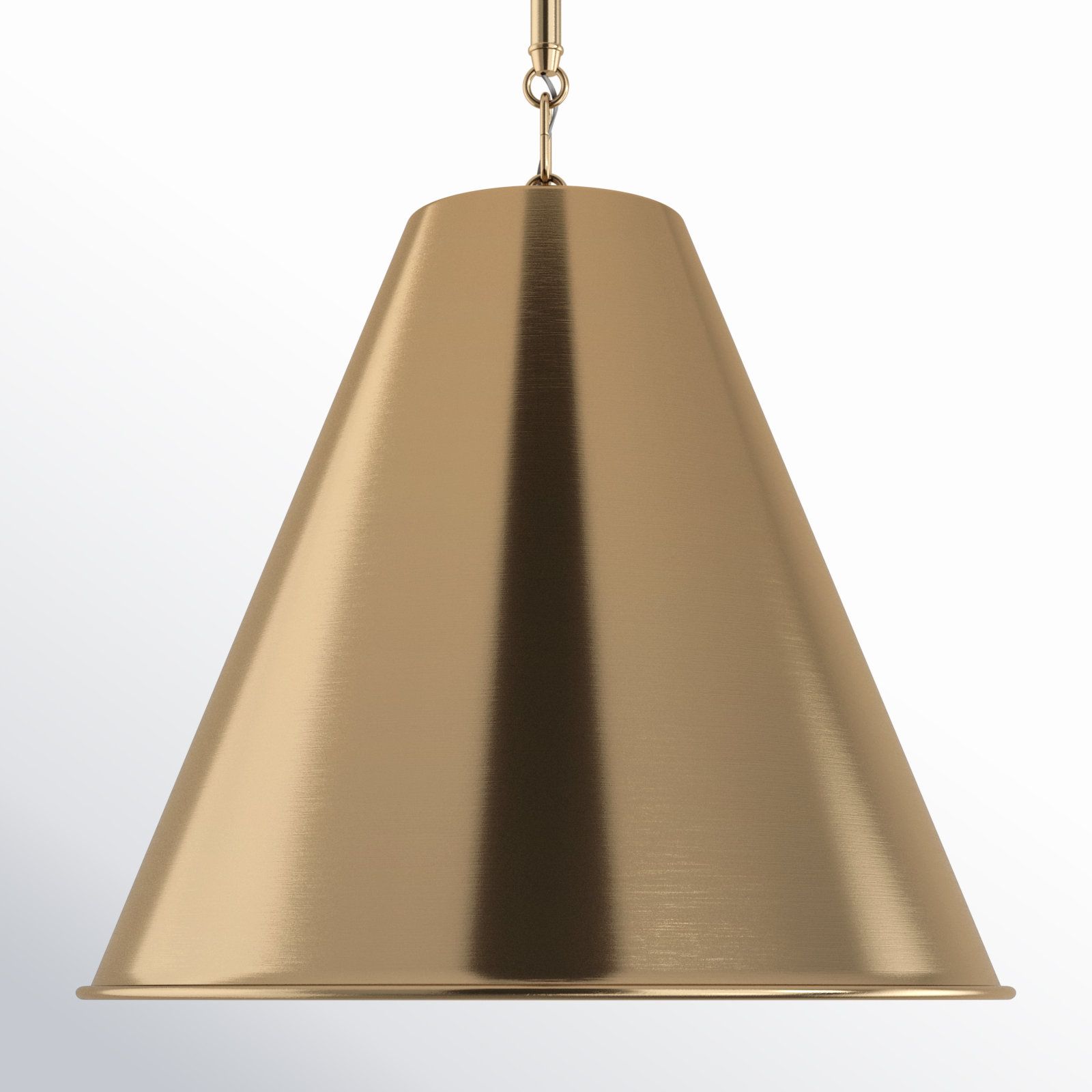 Camariae Dimmable Single Light Pendant, Satin Brass, Satin Brass