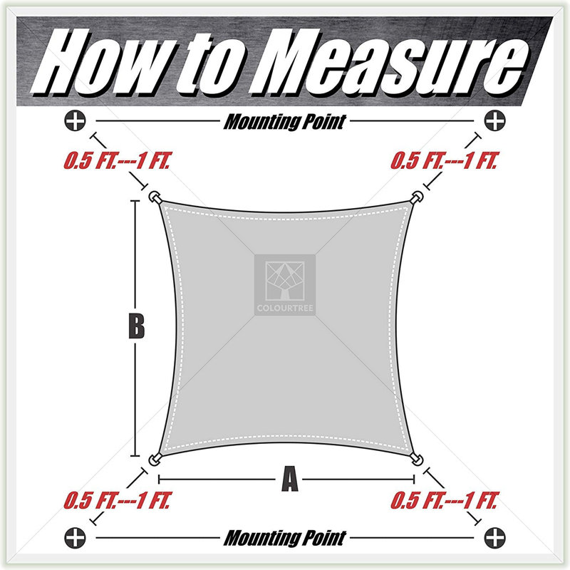 Beige 8' x 10' HDPE Patio Sun Shade Sail with Stainless Steel D-Rings