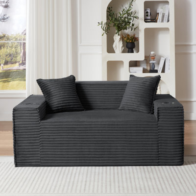 2Seater Sofa Boneless Couches,No Assembly Needed, Modern Sofa For Compact Living Rooms, Apartments, And Offices