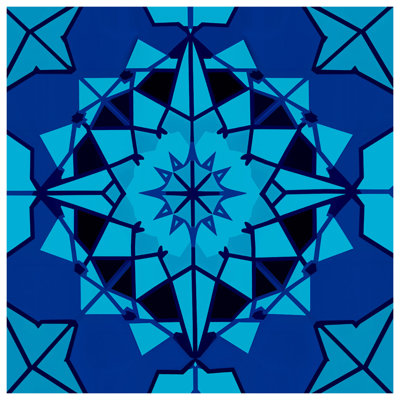 Blue Geometric Kaleidoscope Comforter