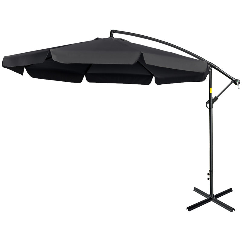 Brikene 265cm Tilt Cantilever Parasol, Black