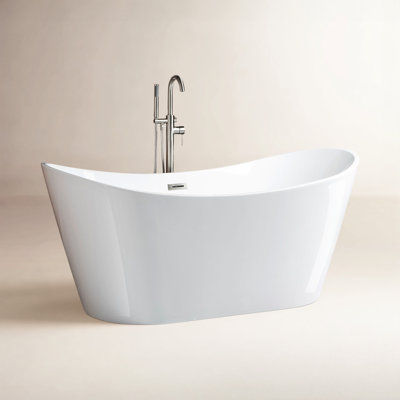Vital 67" Freestanding Soaking Acrylic Bathtub