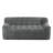 Grey Lychee Velvet Full Compression Sofa