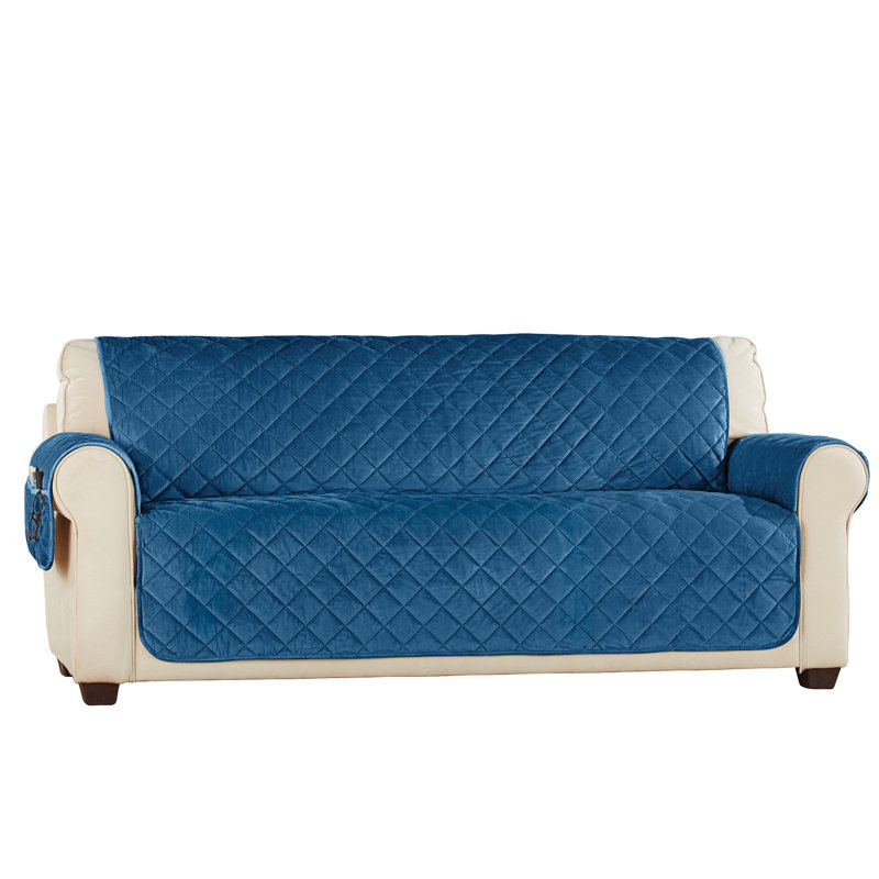 Housse pour canapé à coussins carrés/rectangulaires, Bleu, H 0,6 po x l 75 po x P 110 po
