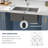 28" L x 19" W 55/50 Low Divider Double Bowl Undermount Kitchen Sink Basin with Sink Grid and Drain Assembly-86366332