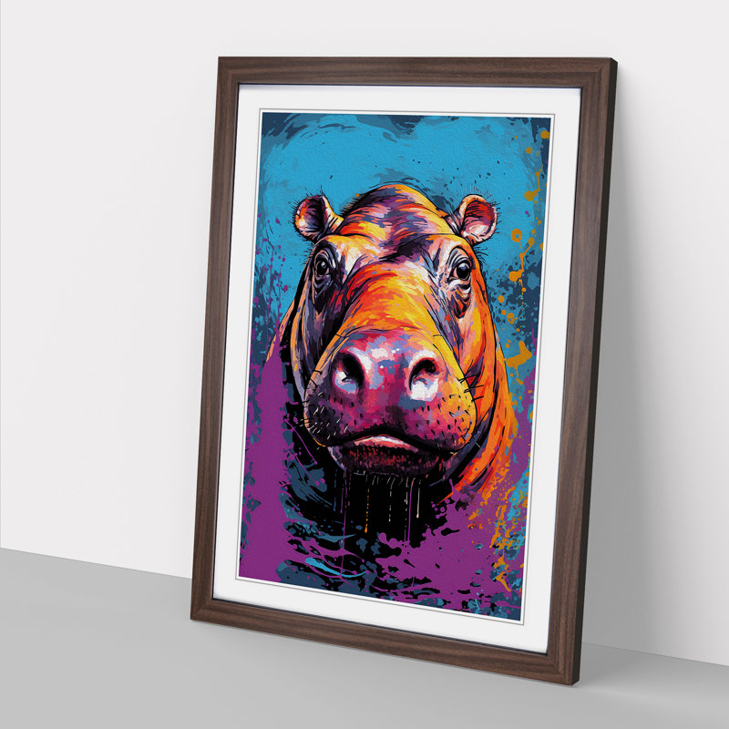 Hippo Pop - Framed Print
