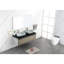 Lavabo vasque de salle de bain 24 po x 14 po ovale - Installation au-dessus du comptoir, ABS bleu, hygiénique, avec résistance aux égratignures, à la décoloration, aux chocs, fixation à fonction de drainage efficace, égratignures, décoloration, impact