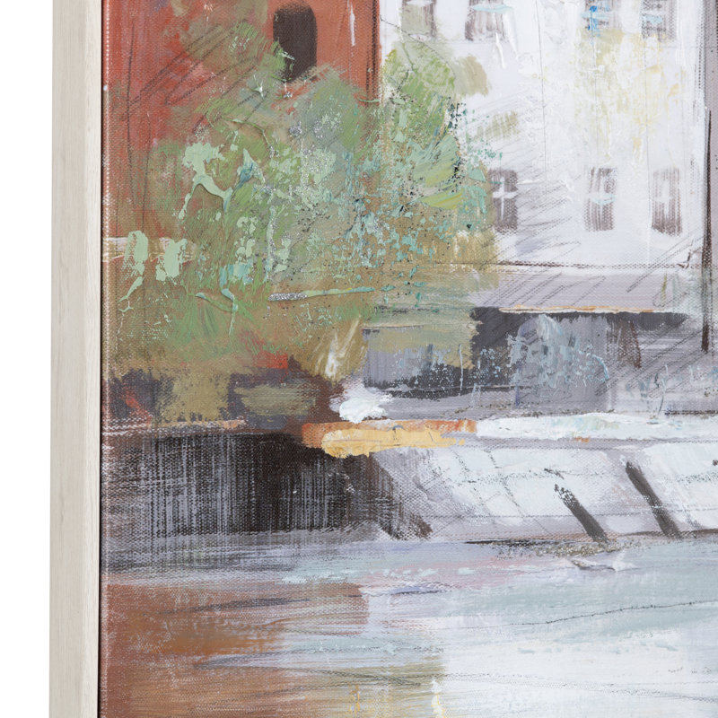 Barr Hand-Painted Coastal Framed Canvas Wall Art