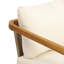 Fauteuil club d'extérieur en bois d'acacia avec dossier et coussins en osier PE - Fauteuil d'appoint moderne pour balcon, bord de piscine et véranda