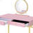 Coleen  & Gold Finish Vanity Desk W/Mirror & Jewelry Tray